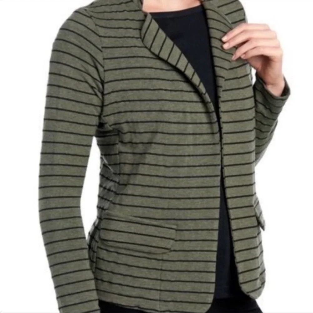 Anthropologie Dolan Ann Striped Open Front Blazer Jacket - Picture 2 of 6